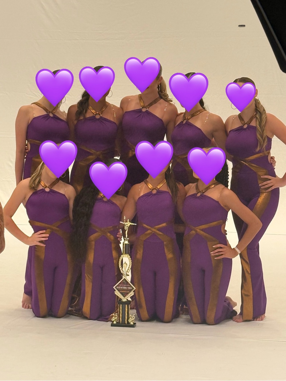 The lineup Paloma Unitard Purple and Bronze